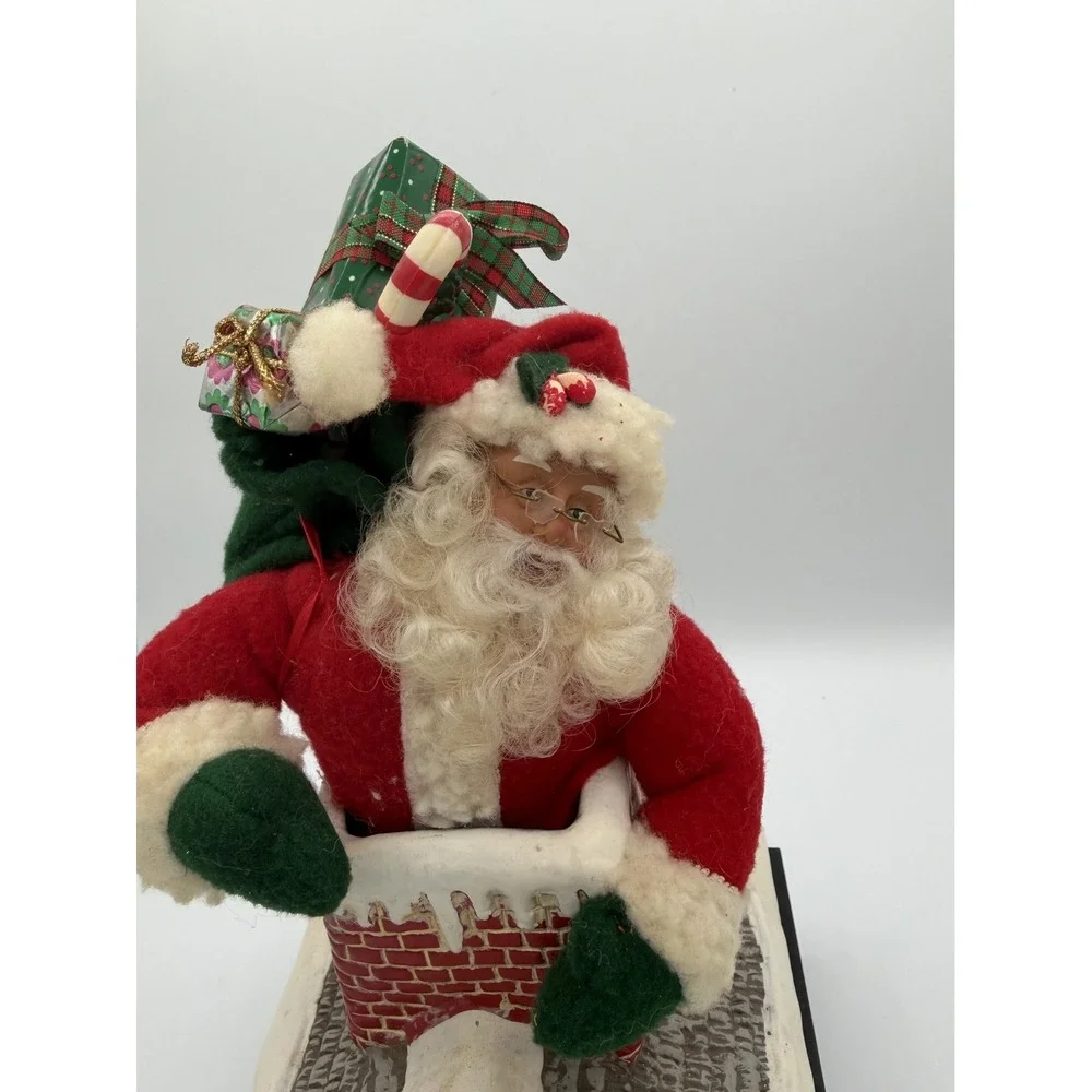 Vintage‎ Working Animated Holiday Creation Santa Claus House Christmas Decor